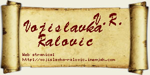 Vojislavka Ralović vizit kartica
